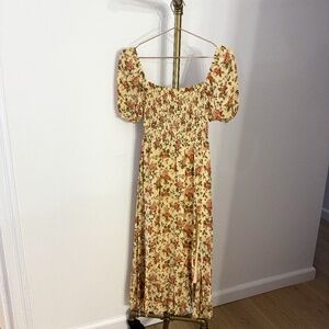 reformation floral midi dress